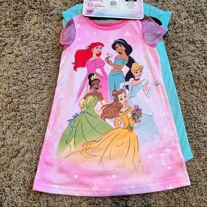 NWT! Girls Disney two pack nightgowns